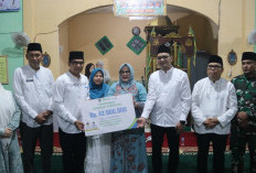 Wabup Muara Enim Sumarni Serahkan Santunan BPJS Ketenagakerjaan 