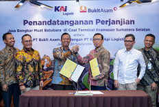 Bukit Asam (PTBA) dan KAI Logistik Teken Kerja Sama Jasa Bongkar Muat Batu Bara