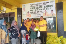 Golkar Tebar Ribuan Paket Sembako di Muara Enim, Perkuat Kedekatan dengan Rakyat di HUT ke-61