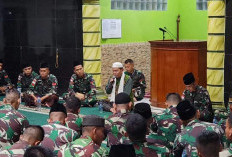 Jelang Penugasan ke Papua Nugini Pasukan Yonif 141/AYJP Do'a Bersama