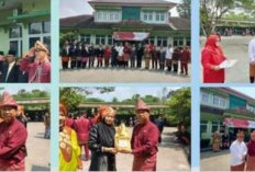 ASN Kemenag Muara Enim Kenakan Pakaian Adat Nusantara Saat Upacara HUT RI ke-79