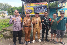 Polsek Lawang Kidul Pasang Spanduk Larangan Balap Liar di Jalan Lintas Baturaja