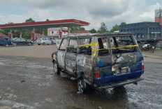 Diduga Hendak Ngepok BBM, Mobil Kijang Terbakar di SPBU, Kepolisian Lakukan Pemeriksaan