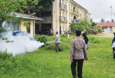 DBD Mewabah di Ogan Ilir Polsek Indralaya Fogging 