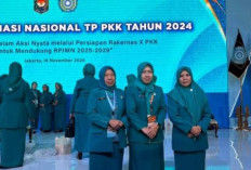 Pj Ketua TP PKK Kabupaten Muara Enim Hadiri Pelantikan dan Rakornas TP PKK 2024 di Jakarta