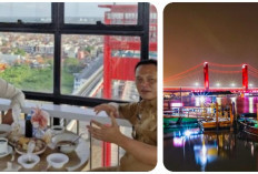 Sensasi Makan Pempek di Atas Ketinggian 60 Meter Tower Jembatan Ampera: Pemandangan Cantik Kota Palembang