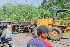 Mobil Box Terbalik Pecah Ban Belakang 