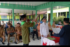 Camat Kelekar Lantik Pj Kades Tanjung Medang, Dorong Sinergi dan Pembangunan Desa