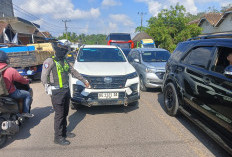 Nekat Serobot Antrean di Perlintasan KA, Polisi Paksa Mundur Mobil Pemudik
