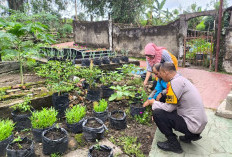 Polres Muara Enim Dorong Warga Manfaatkan Pekarangan Rumah 
