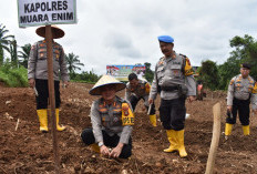 Polres Muara Enim Luncurkan Gugus Tugas Polri untuk Mendukung Ketahanan Pangan Serentak