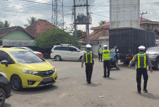 Polres Muara Enim Terapkan Rekayasa Lalu Lintas Kelancaran Arus Balik