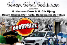 Hadiah Mobil di Senam Sehat Seduluran HUT Partai Demokrat ke-23 