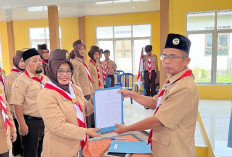 Ketua Kwartir Ranting Gelumbang Kukuhkan Pengurus Saka Bakti Husada