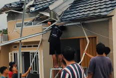 Angin Kencang Terjang Permukiman dan Pasar Tanjung Enim