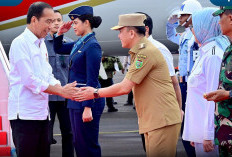 Presiden Jokowi  Tiba di Lubuk Linggau Disambut Pj Gubernur Agus Fatoni 