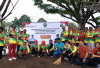 Wujudkan Muara Enim Sehat MEMBARA, Forum Kabupaten Sehat Gelar Gotong Royong di Taman Adipura