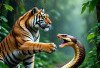 Benarkah Harimau Takut Dengan King Kobra?
